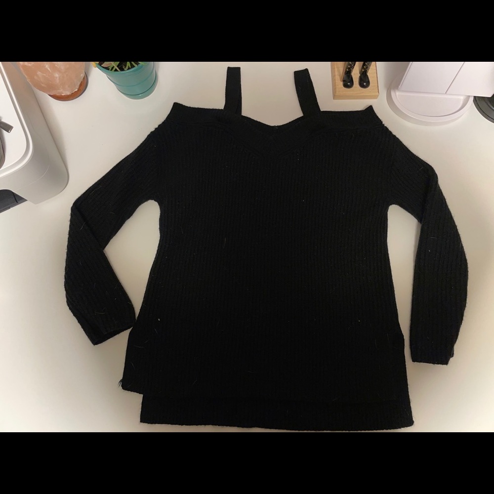 Off the Shoulder Sweater w/ Straps